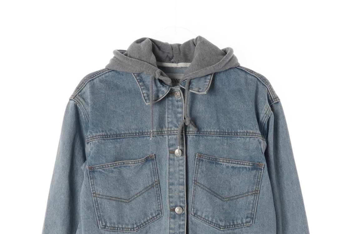 MIXXO 후드 데님 자켓 S 상품이미지3