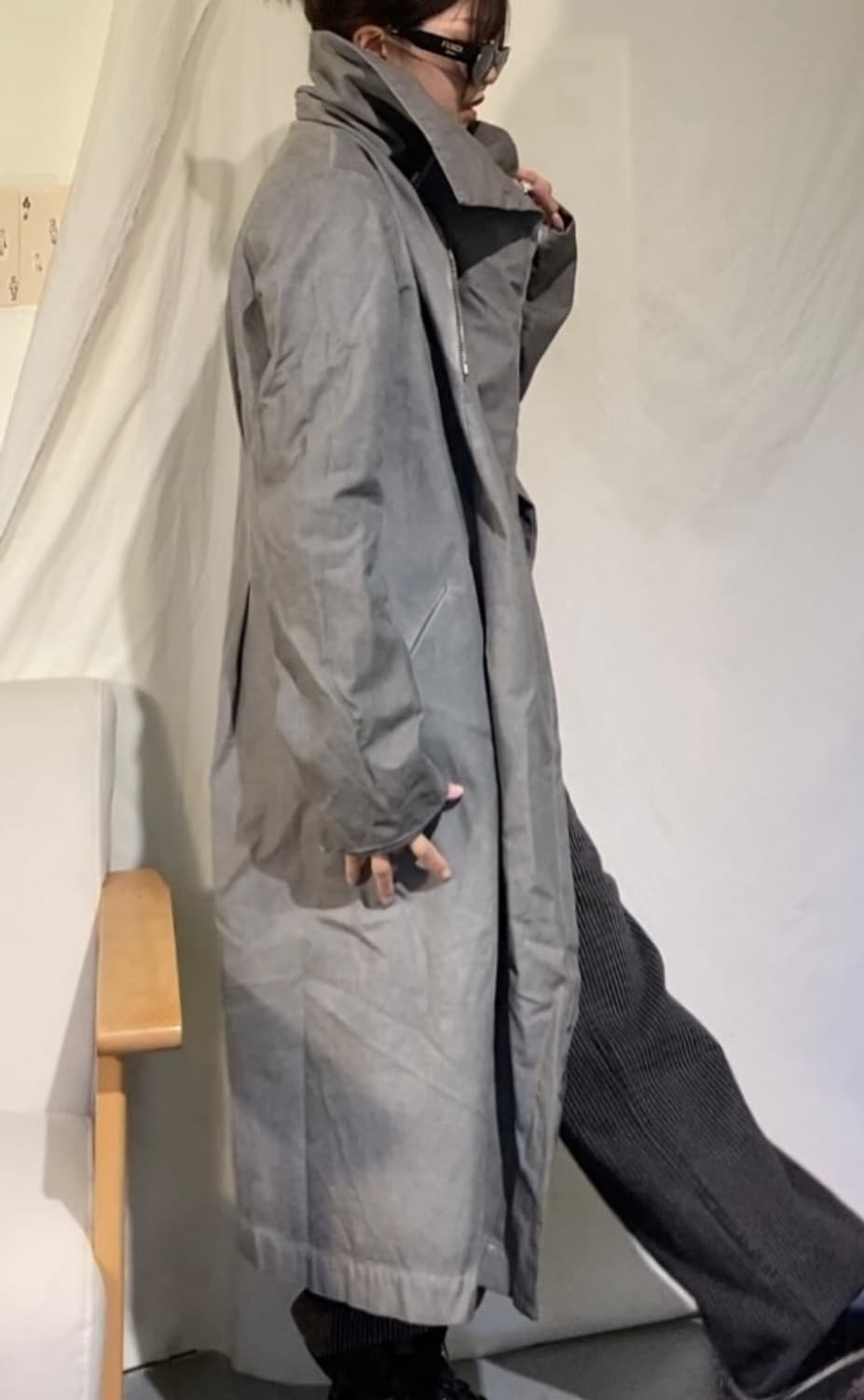 실루엣 롱 코트 릭오웬스맛 상품이미지2