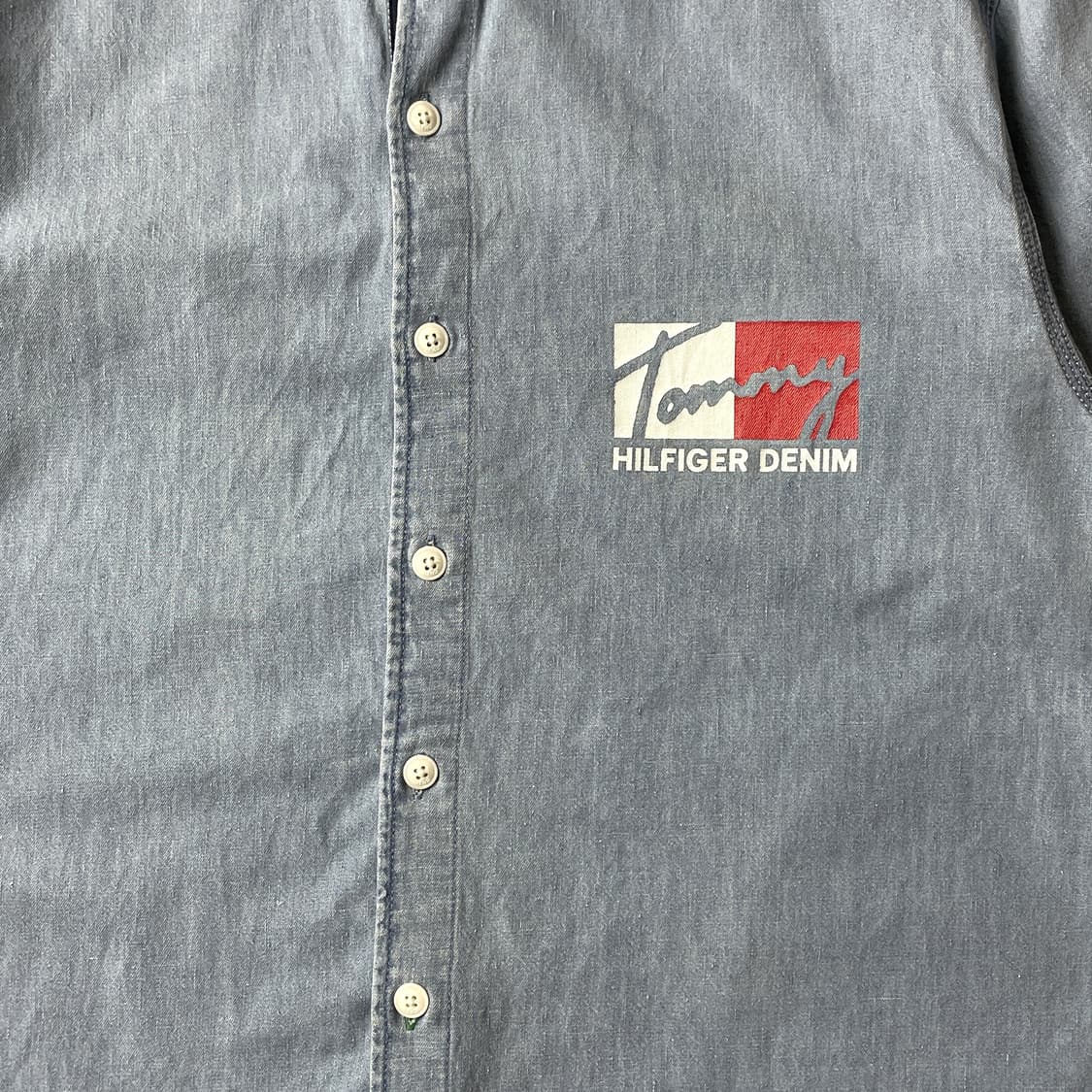 TOMMY HILFIGER 토미힐피거 빈티지 코튼 데님 셔츠 A00607 상품이미지3