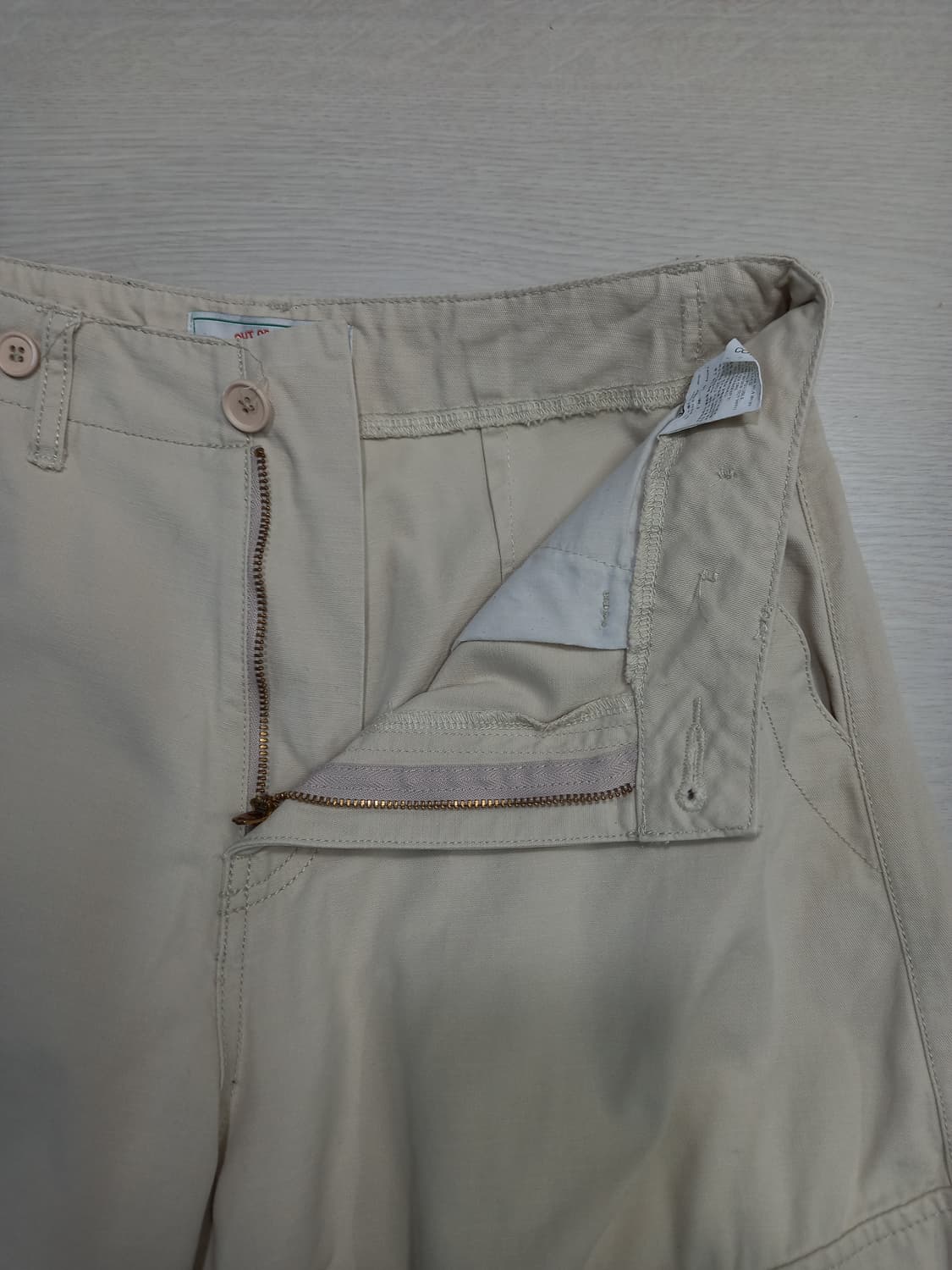 27 OOT 825 하이웨이스트 와이드카고 베이지 27-585 상품이미지7