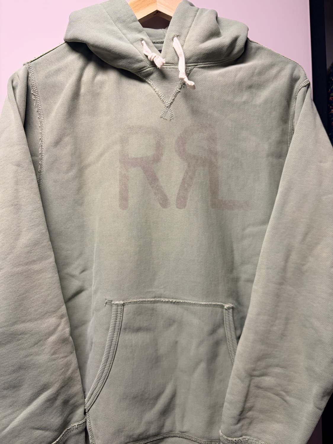 RRL 더블알엘 후드티 랜치 로고 티셔츠 페이디드 민트 M 상품이미지3