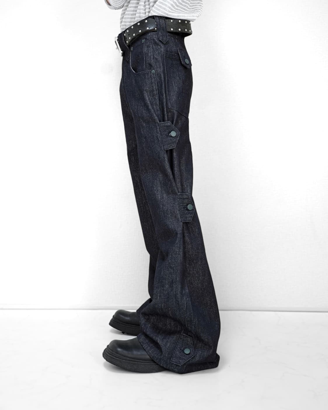 TΣist 4way Side Belt Rigid Denim Pants  상품이미지5