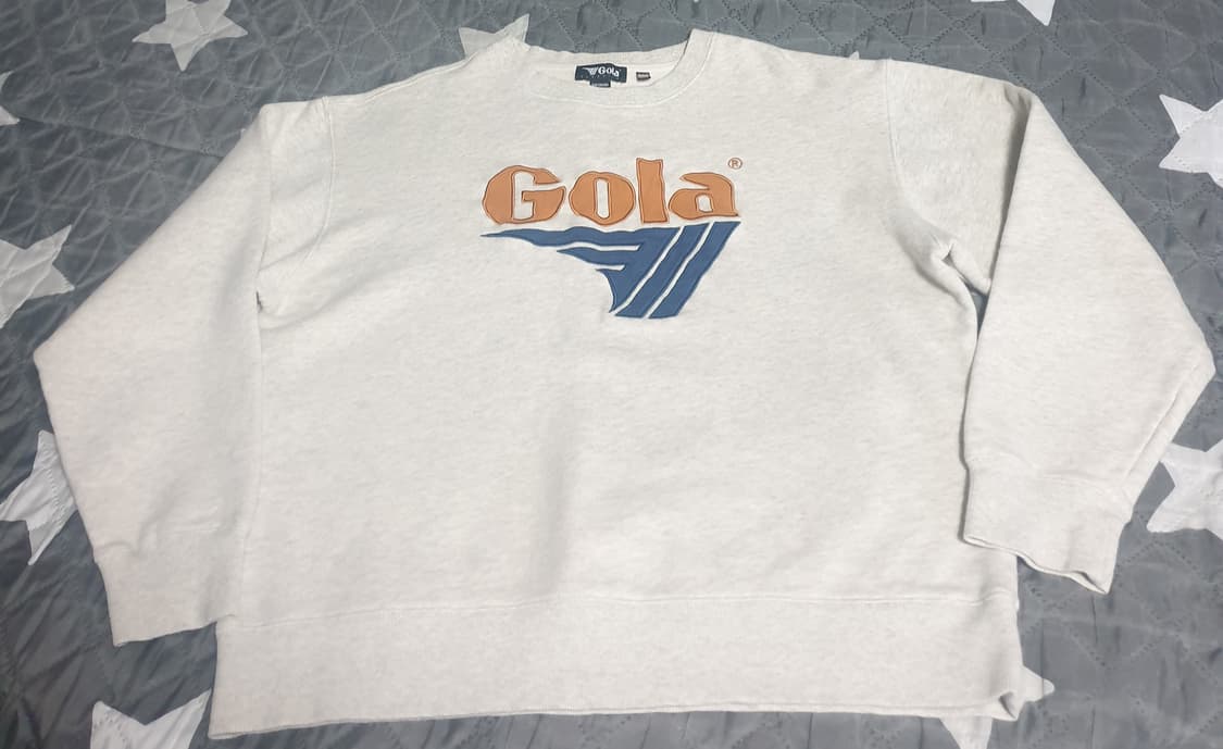 GOLA 패치자수 로고 맨투맨 오트밀 (M) 상품이미지1