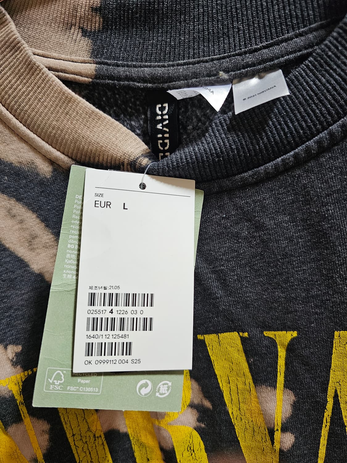 H&M 너바나 맨투맨 상품이미지5