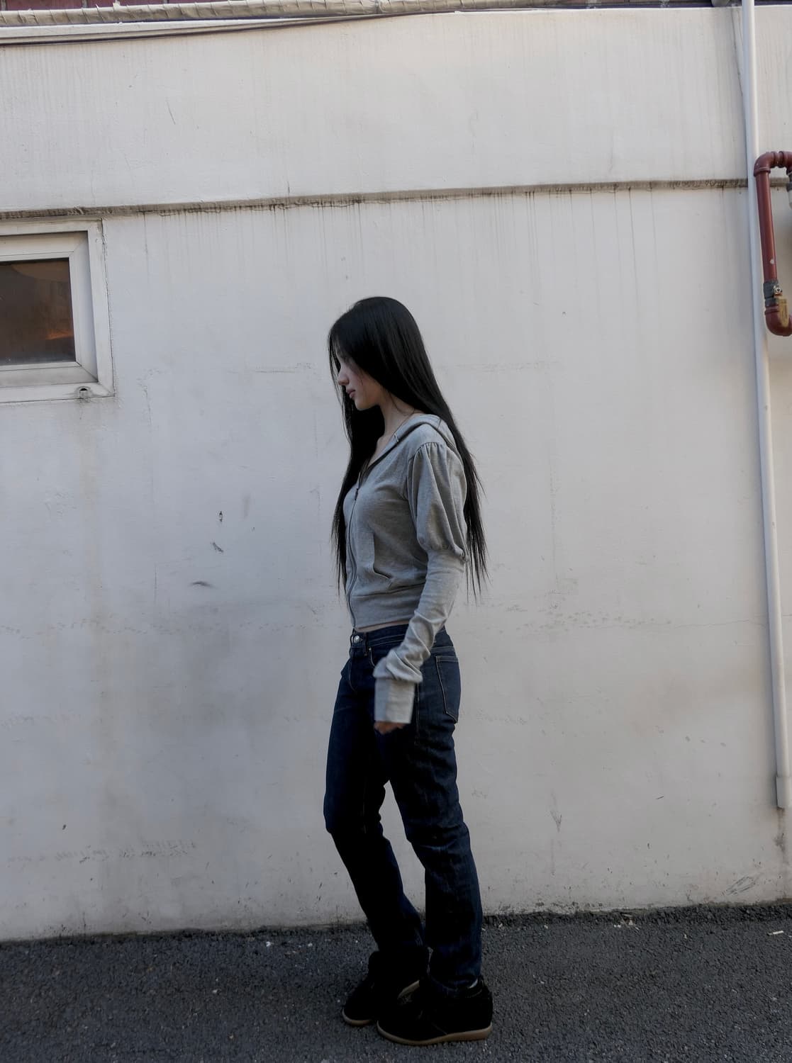 디에이디 퍼프 후드 집업 블랙 상품이미지9