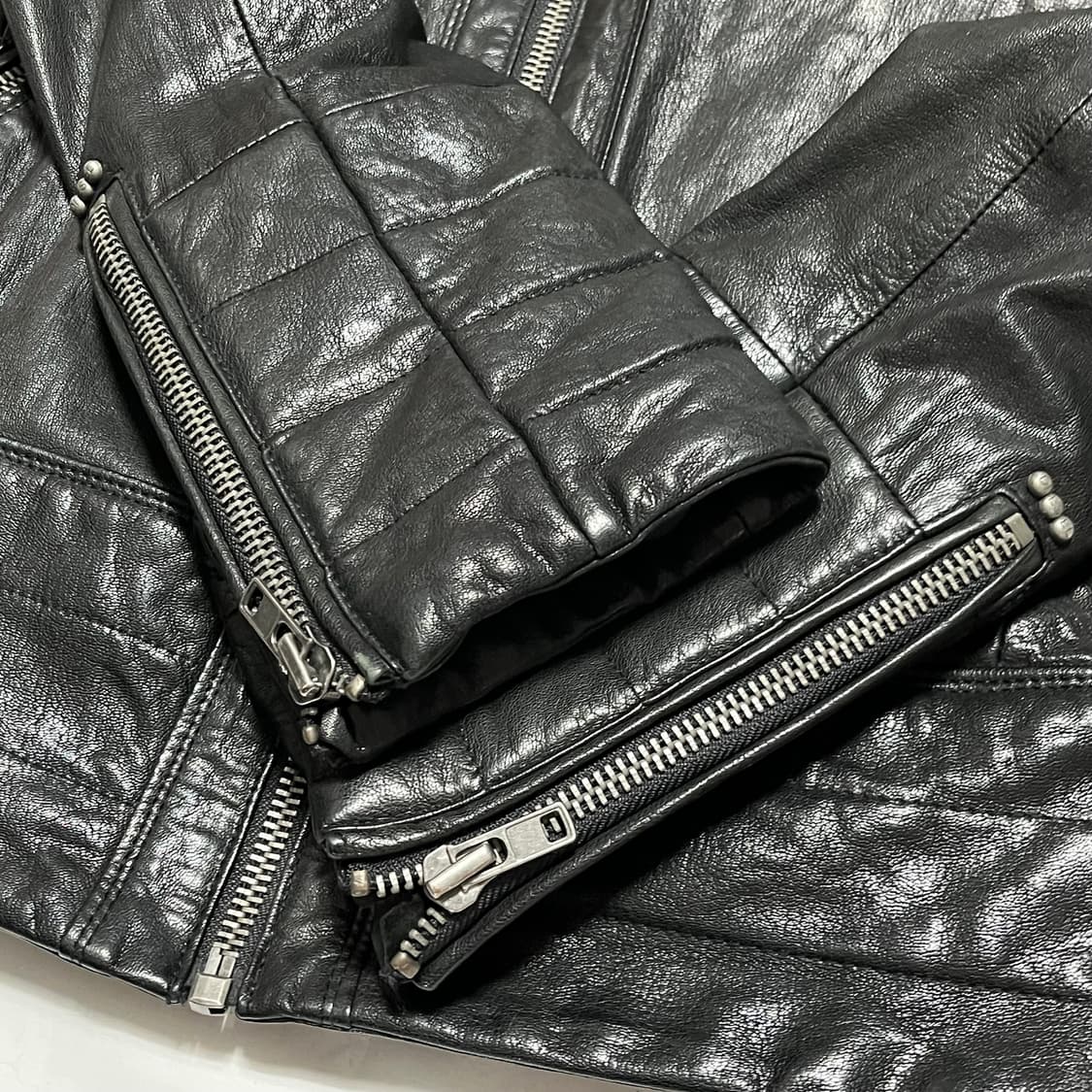 디젤 양가죽 바이커 자켓 상품이미지6