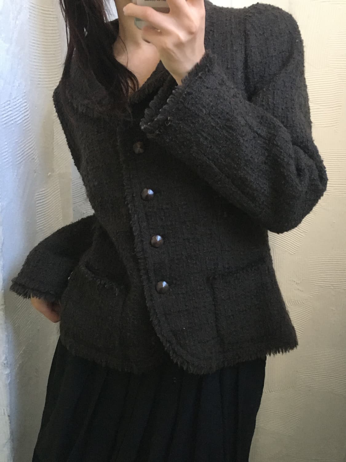 Moschino 모스키노 브라운 블레이져 트위드 자켓 상품이미지2