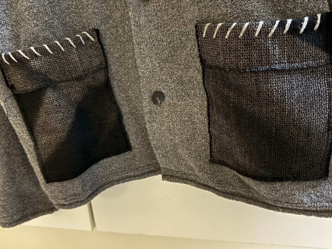 지용킴 선블리치 포켓 니트 가디건 그레이 상품이미지2