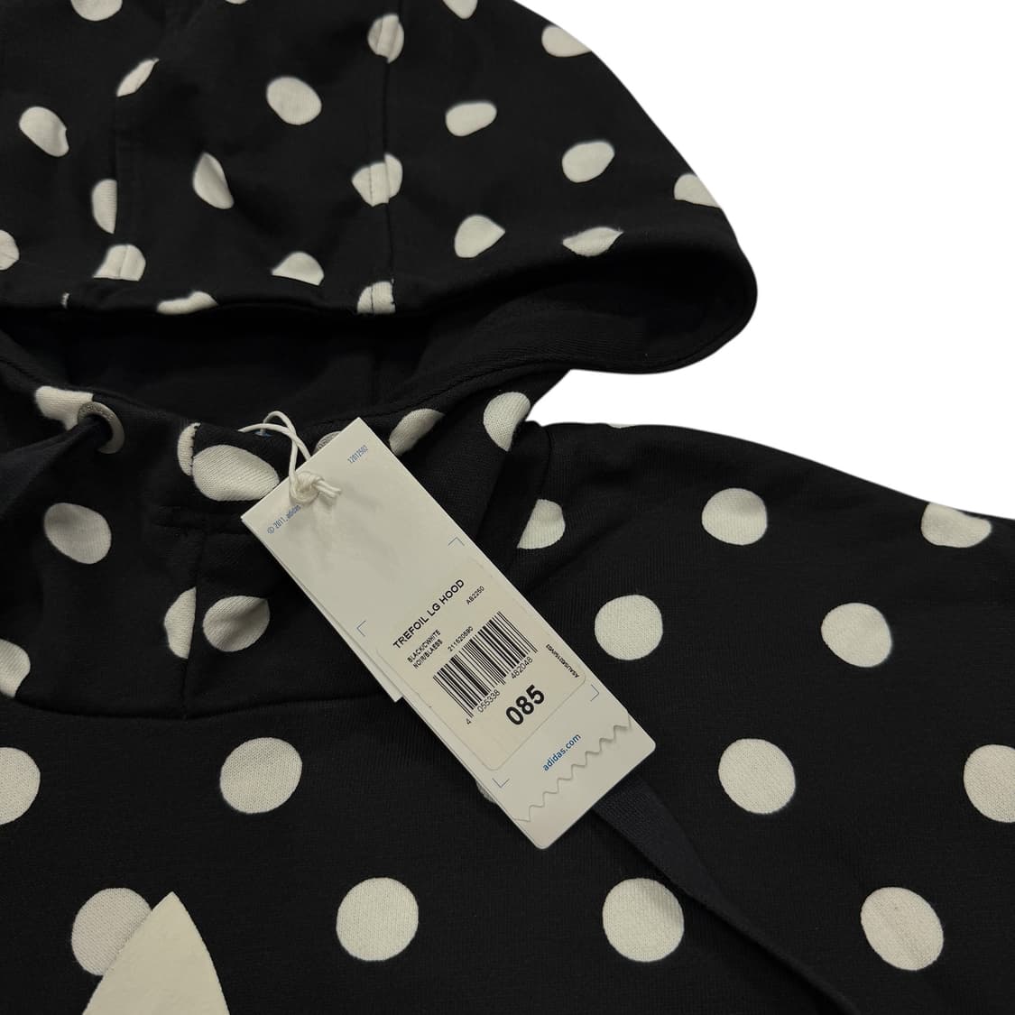 아디다스 파이어버드 모리걸 도트 땡땡이 스웻 후드티 블랙 XS 상품이미지3