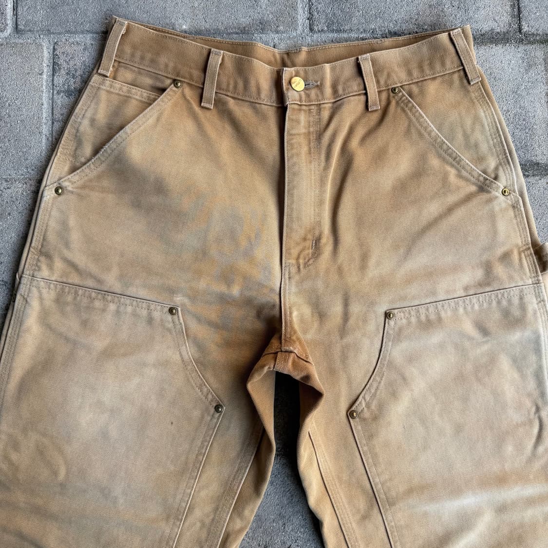 USA 칼하트 B01 BRN 더블니 카펜터 워크 팬츠 상품이미지3