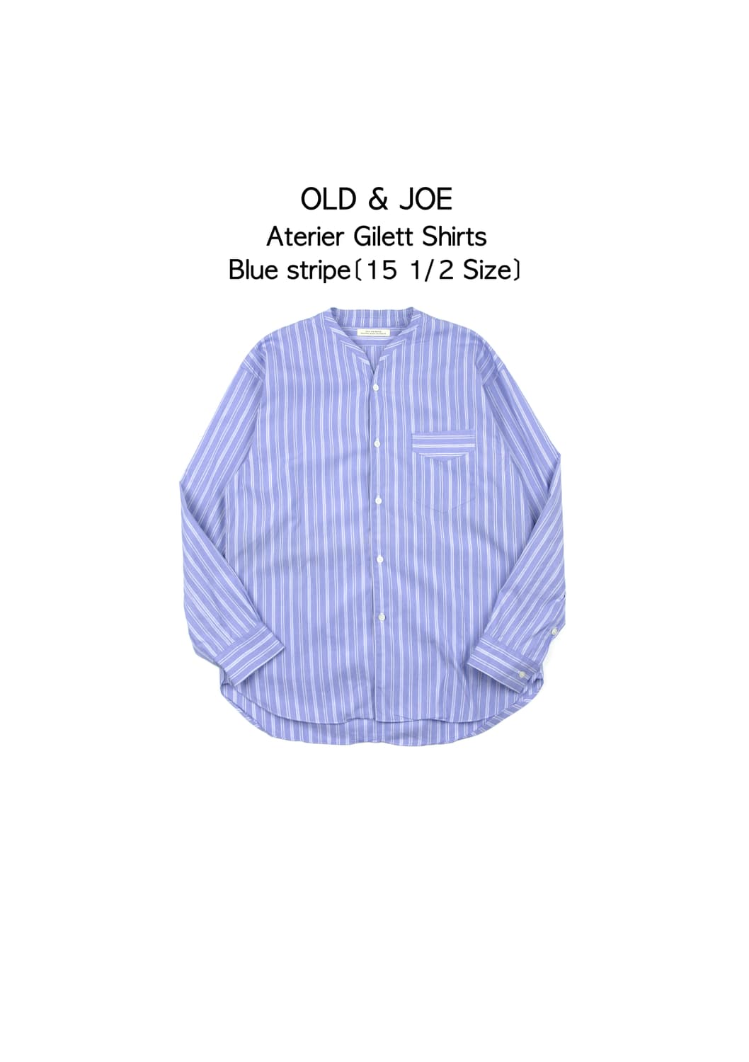 Old&joe 아틀리에 질레트 셔츠 블루 스트라이프 상품이미지1