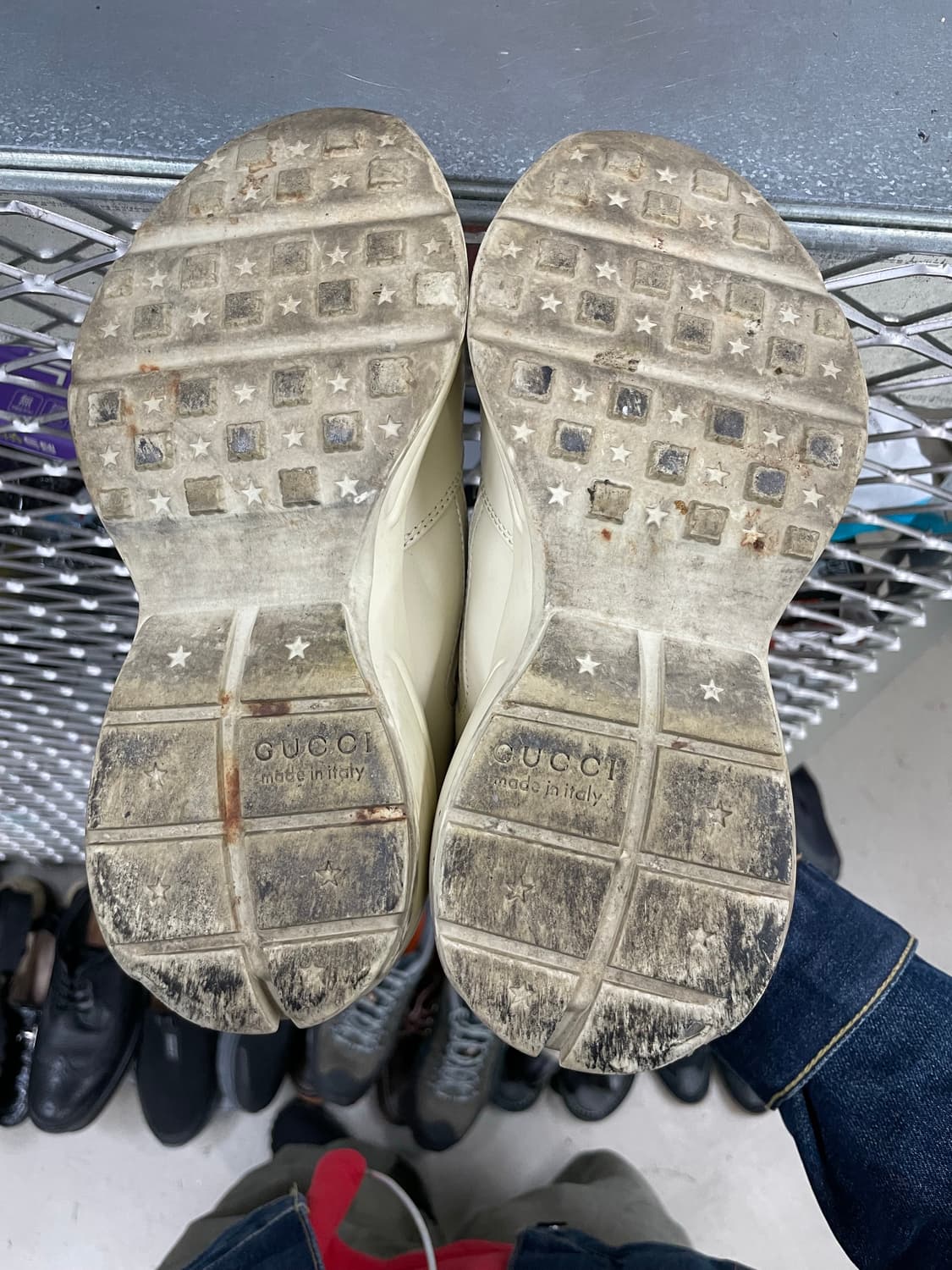 구찌 라이톤 레더 스니커즈 37 (gr-4739) 상품이미지6