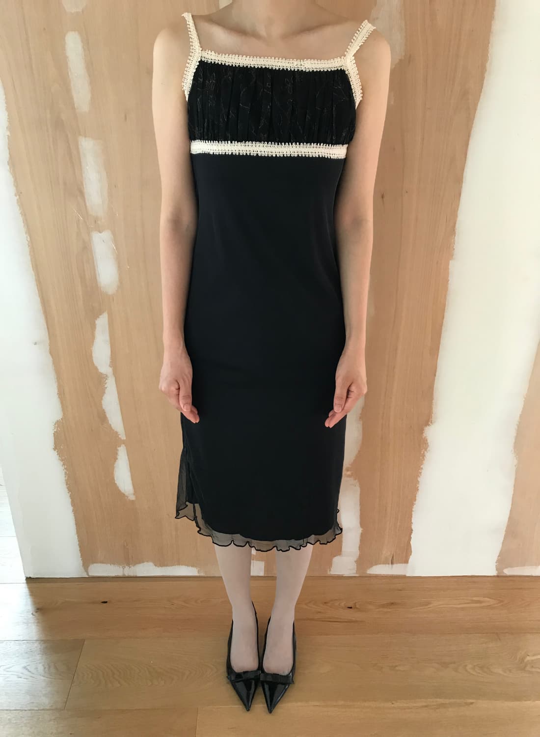vintage lace mash one-piece  상품이미지3