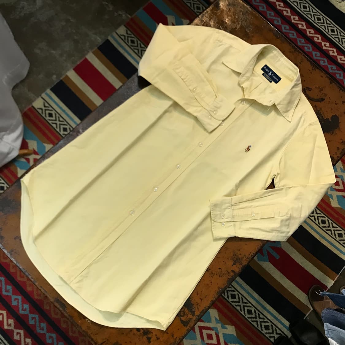 폴로랄프로렌 라이트 옐로 옥스포드 셔츠 원피스 여성 44 55 사이즈 상품이미지2