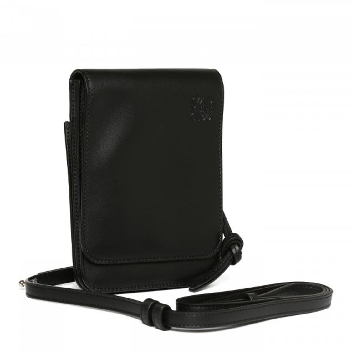 로에베 거싯 아나그램 미니 레더 크로스백 (블랙) 상품이미지2