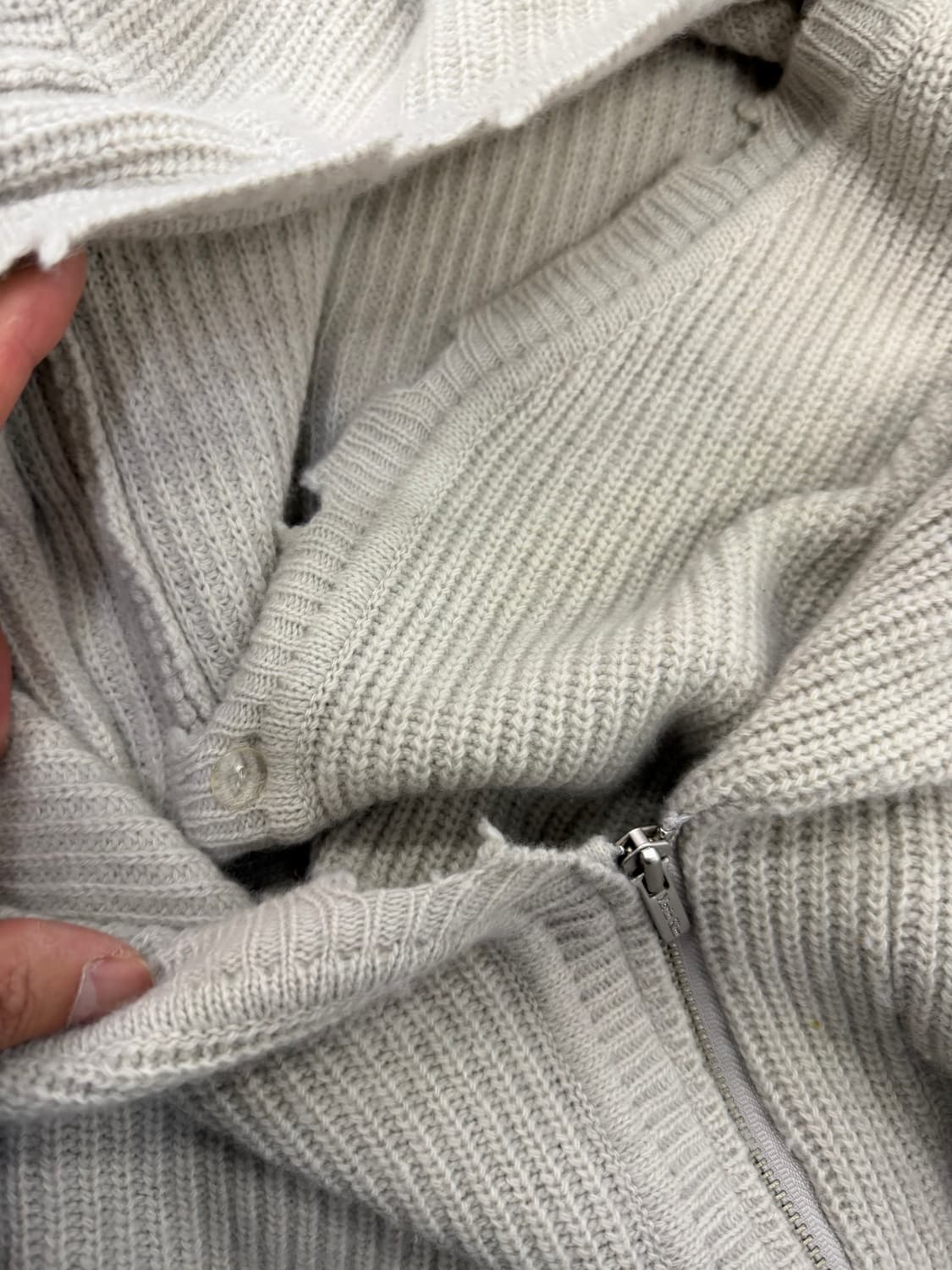 정품) 마뗑킴 크롭 니트 집업 가디건 F 상품이미지6