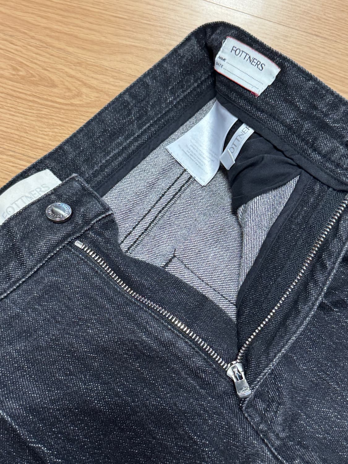 포트너스투턱 와이드 블랙 데님 M 상품이미지4