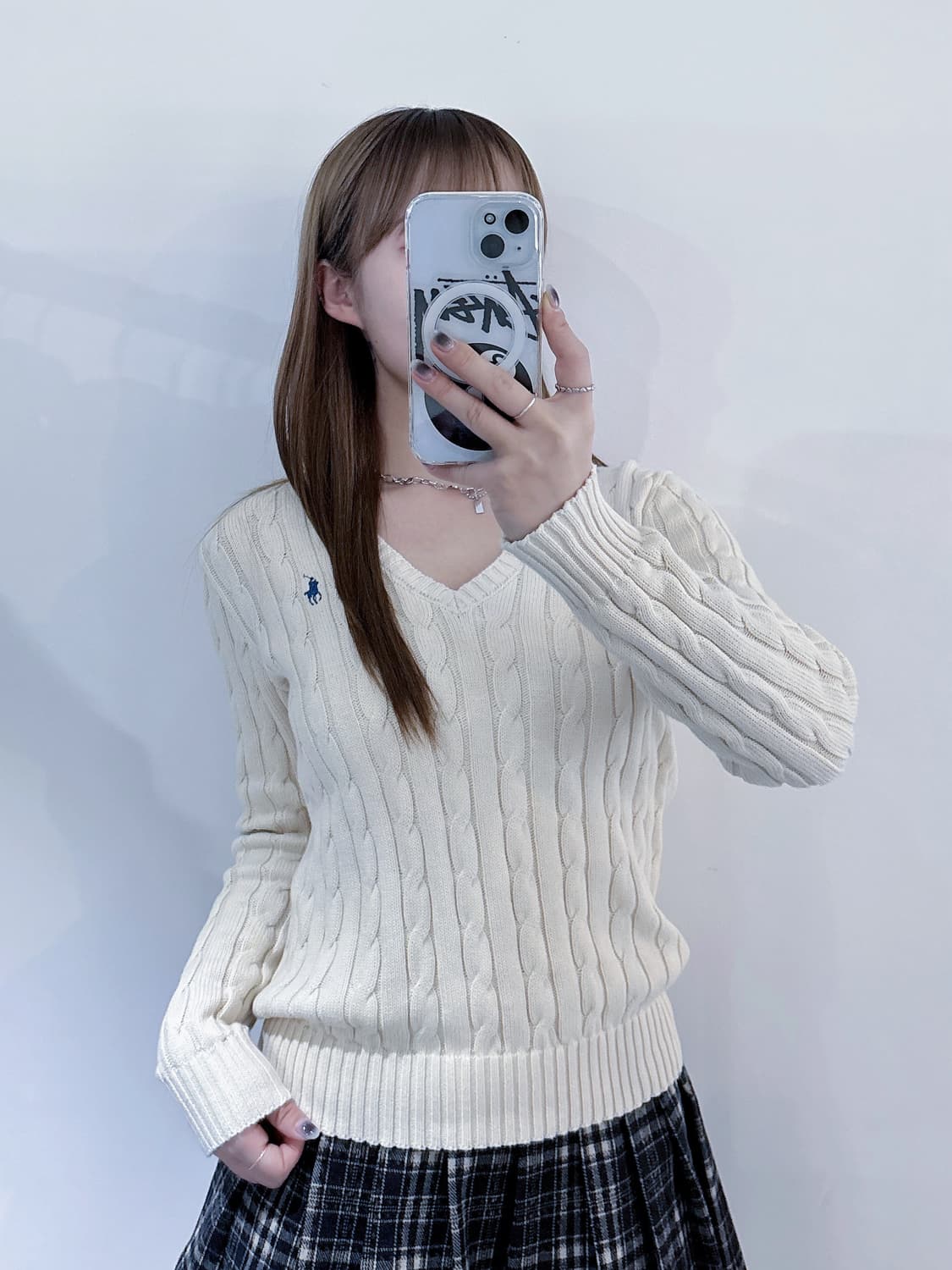 폴로랄프로렌 크림 포니 케이블 니트 상품이미지1