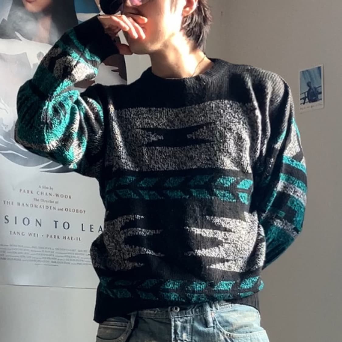 90s 아즈텍 패턴 니트 상품이미지1