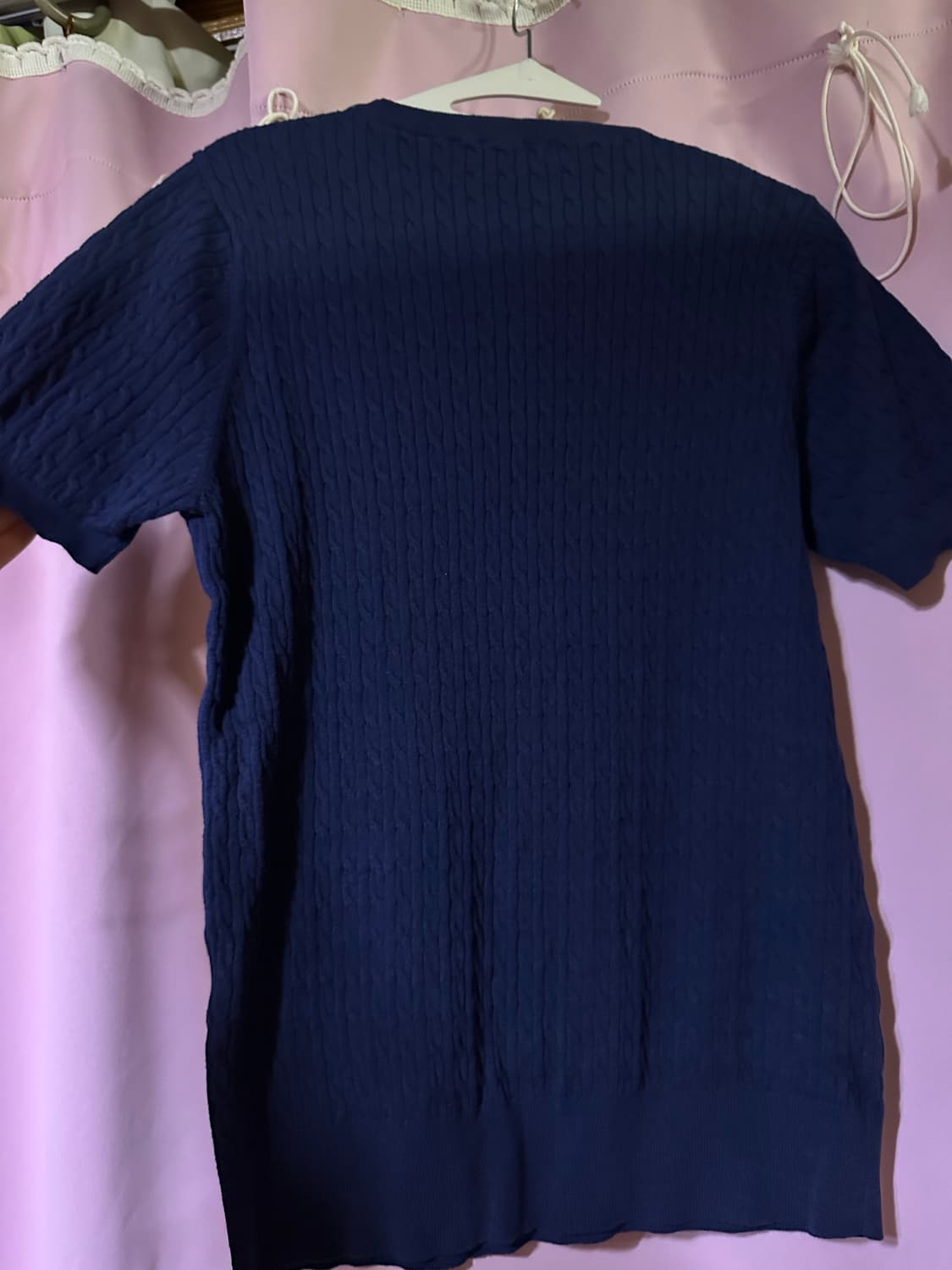 유에스 폴로 에센 니트 폴로니트 폴로엠사이즈 네이비 니트 반팔 상품이미지3