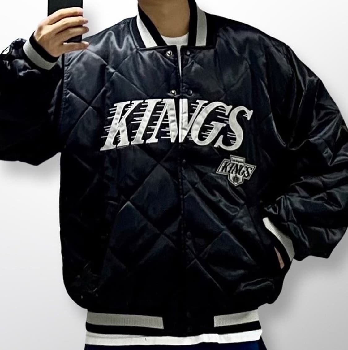 대장급 90s USA 마제스틱 LA킹스 바시티자켓 상품이미지3