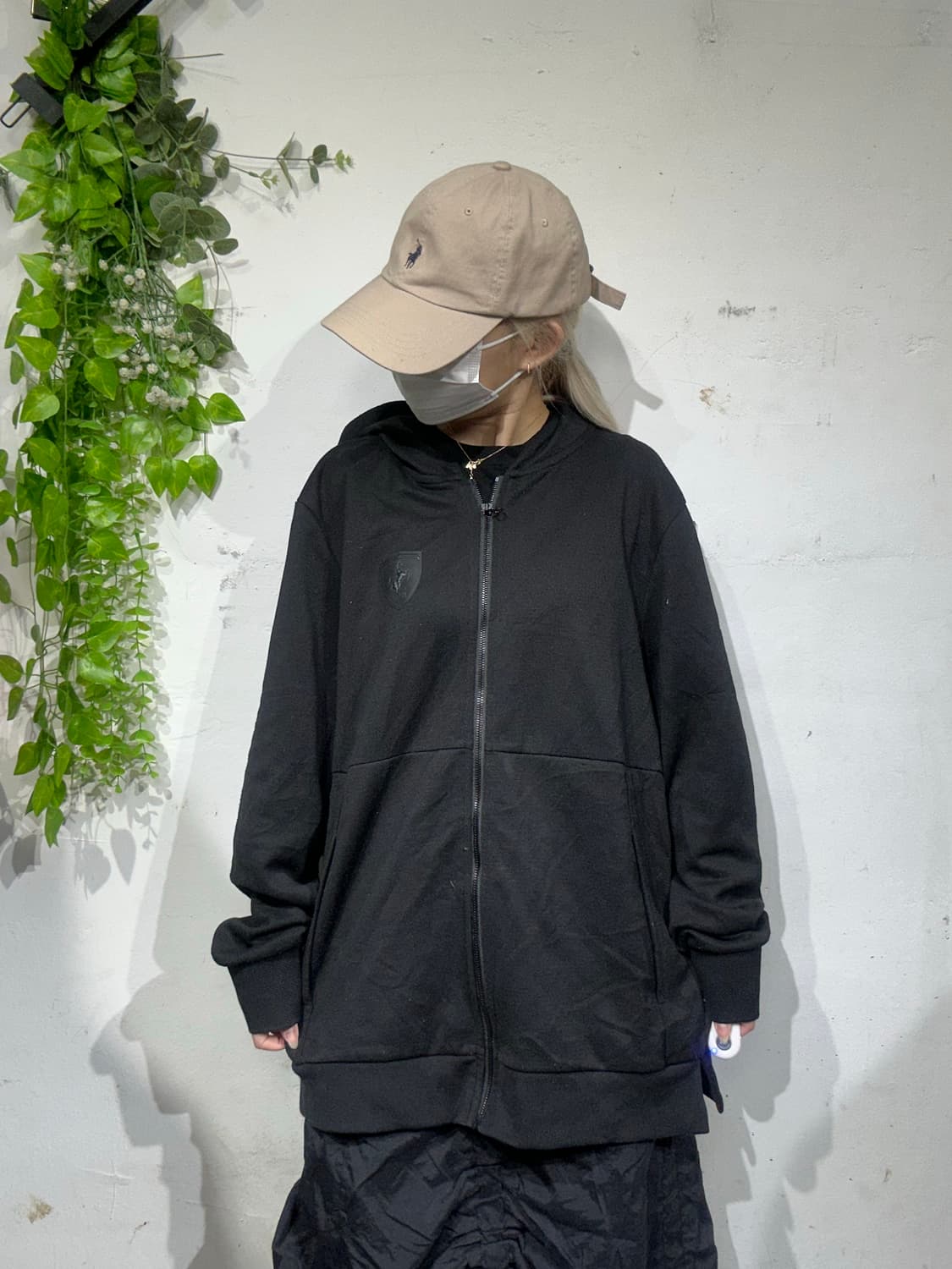 Puma 블랙 페라리 콜라보 후드집업 자켓 L 상품이미지4