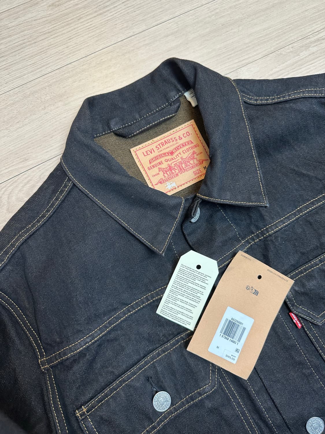 스투시x리바이스 크리스피 린스 블랙 셋업 상품이미지2