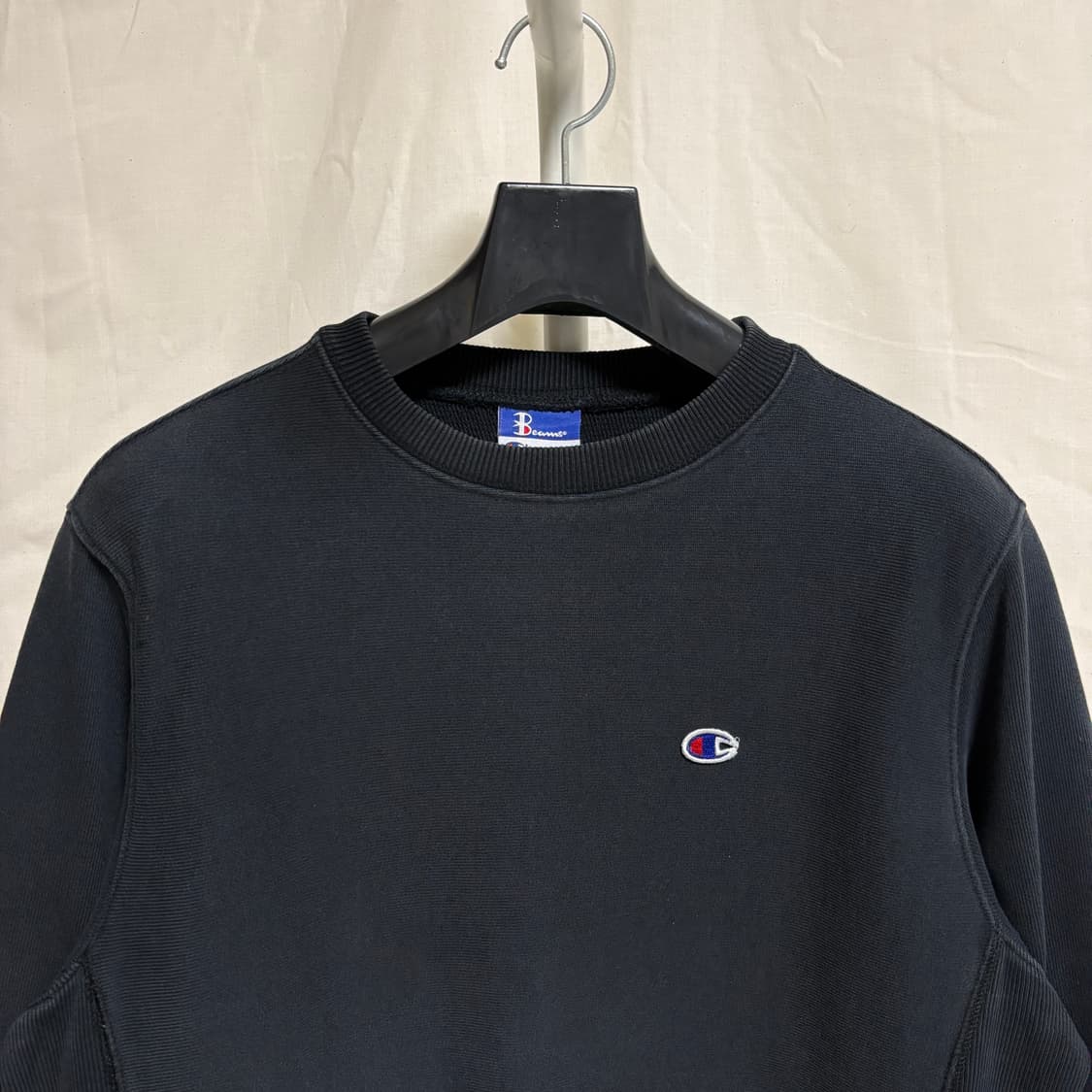 챔피온 X 빔즈 리버스위브 사이드집업 스웻셔츠 / 블랙, S 상품이미지2