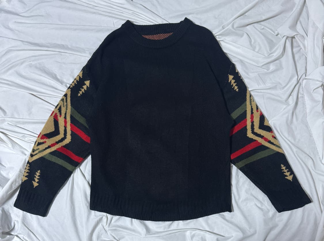 빈티지 네이티브 아메리칸 패턴 니트 에스닉 상품이미지3