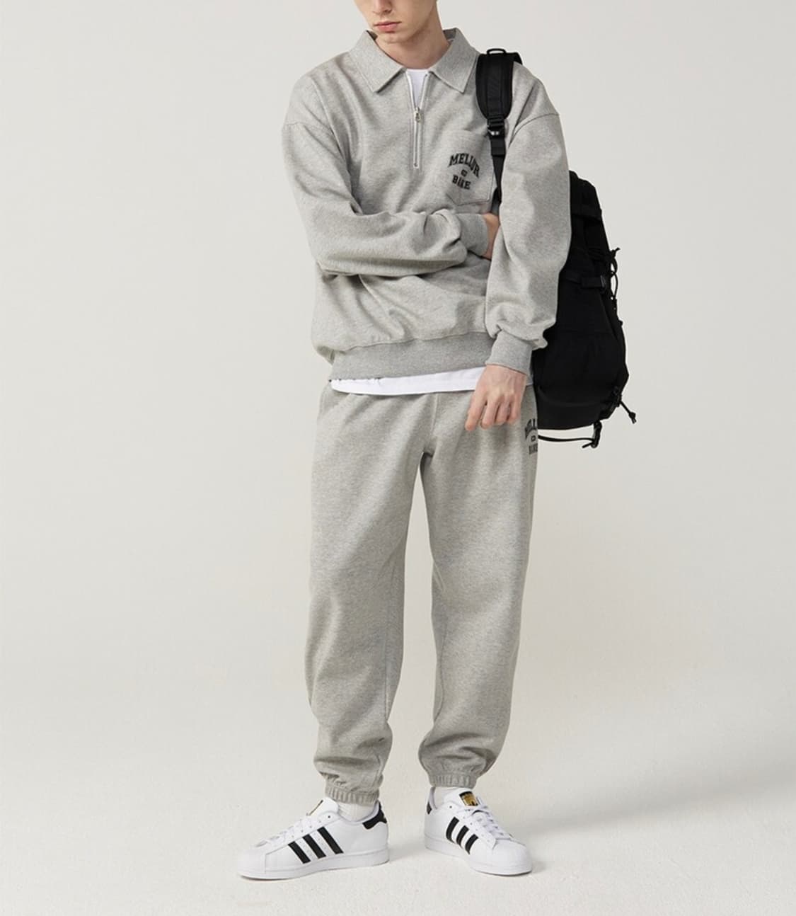 (XL)메러베인 하프집 맨투맨 상품이미지1