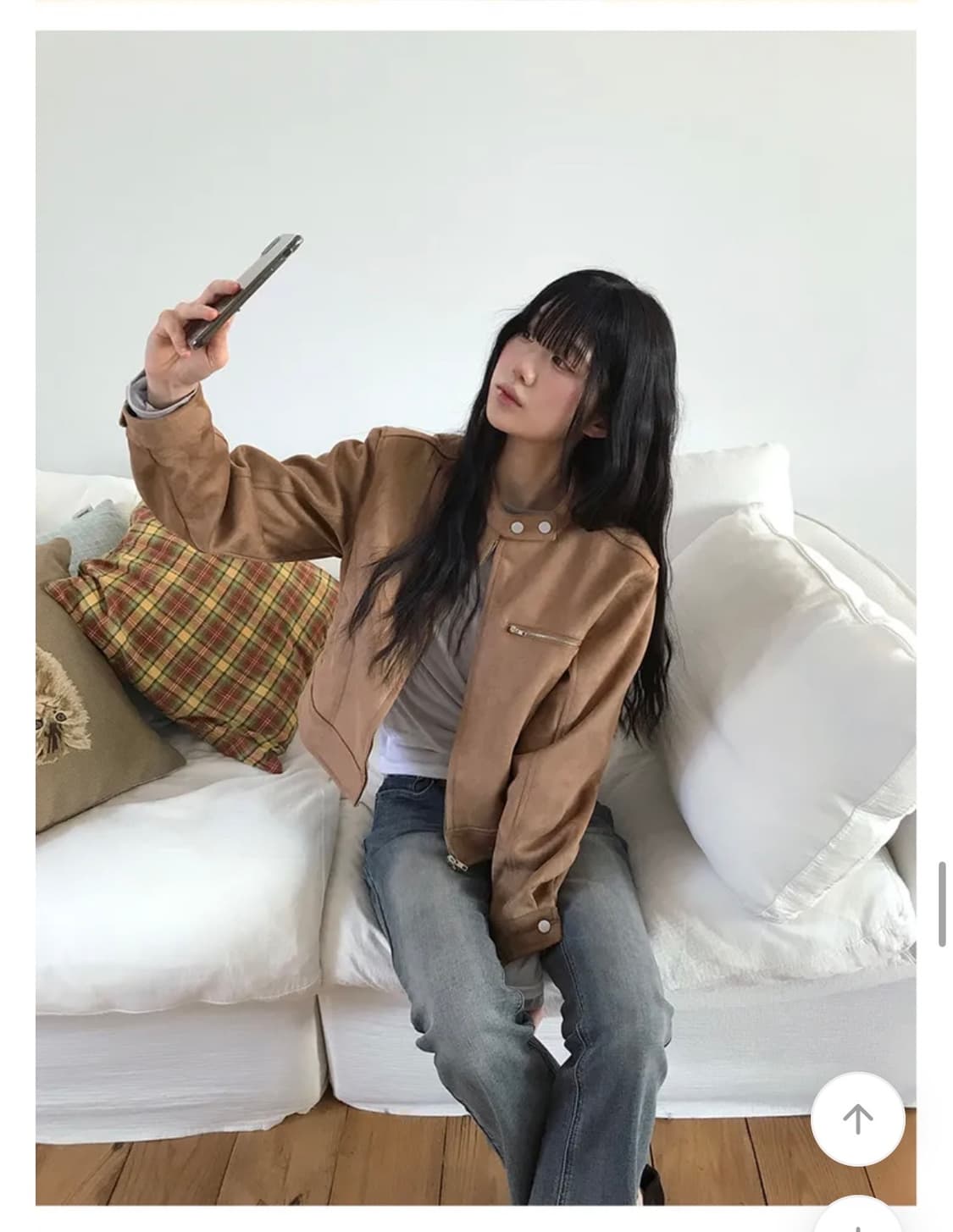 브라운 스웨이드 자켓 상품이미지2