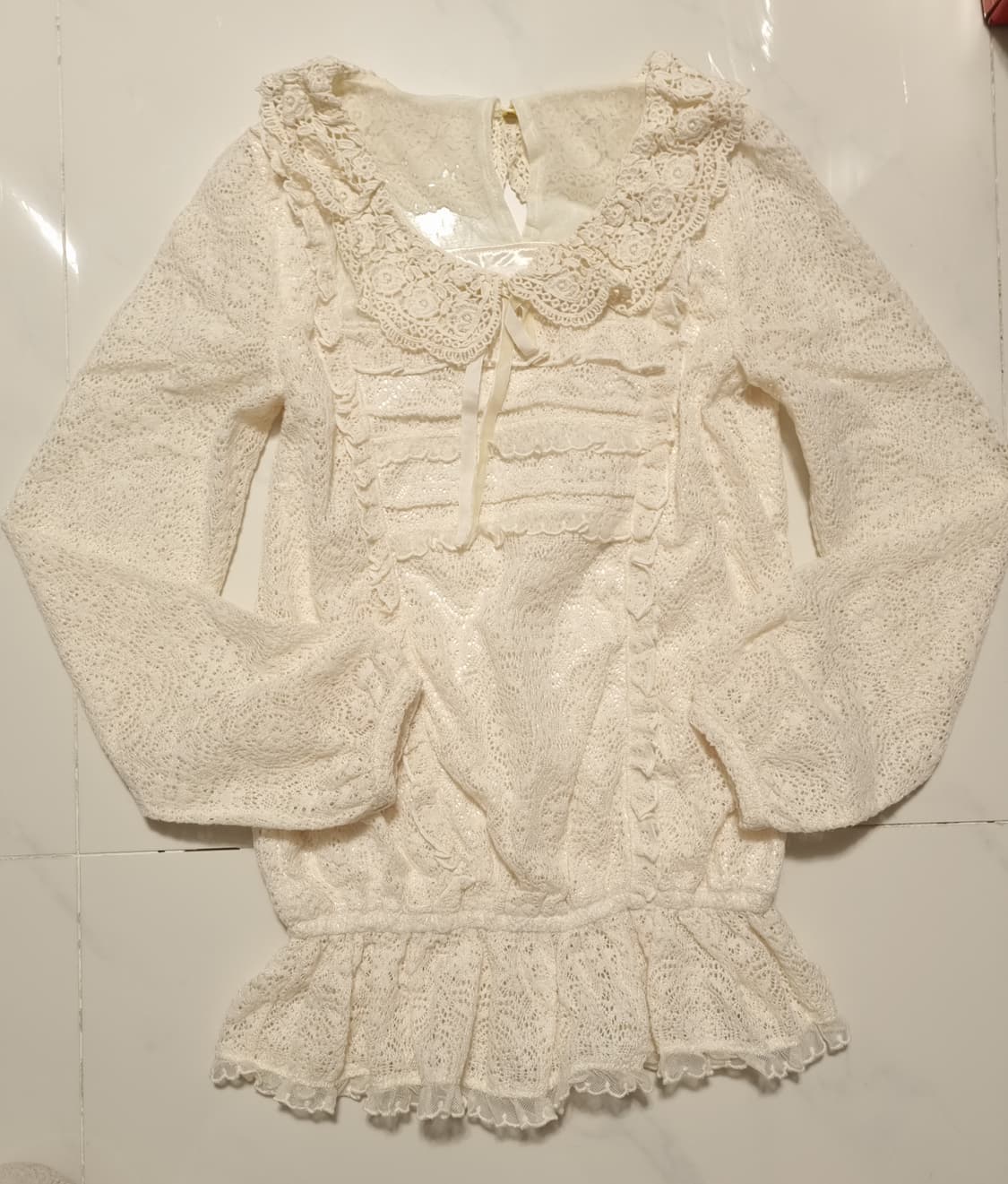 리즈리사 니트 레이스 탑 상품이미지1