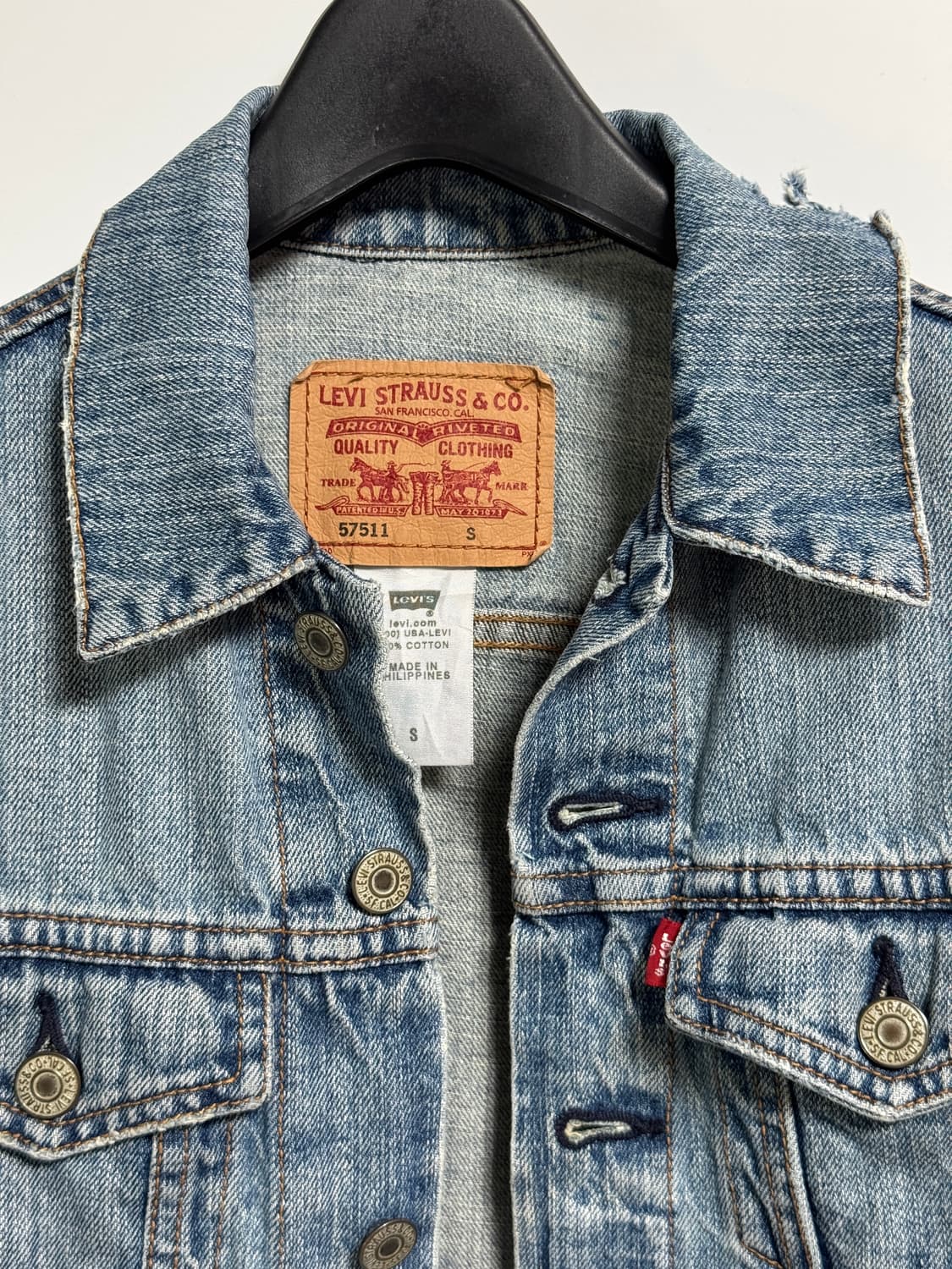 리바이스 Levi's 57511 연청 데님 자켓 S 여성용 상품이미지2