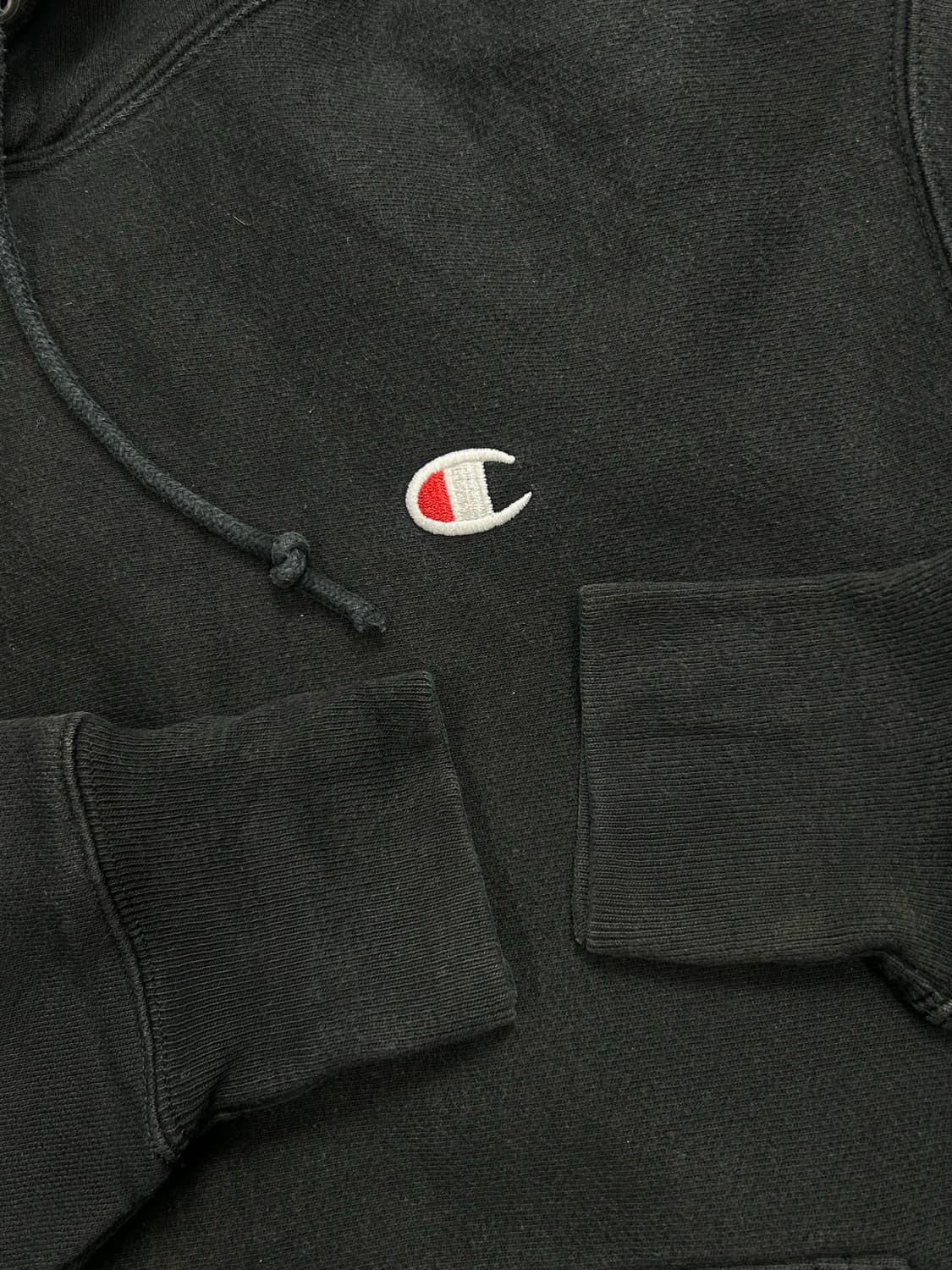 챔피온 자수로고 블랙 후드티 L 상품이미지7