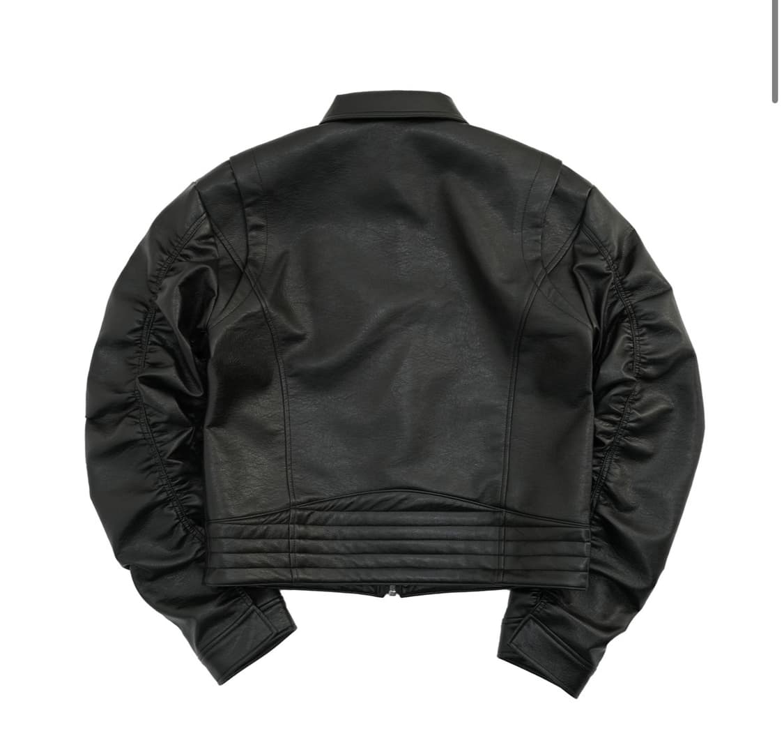 FAR FAUX LEATHER PUCKERING JACKET 상품이미지2
