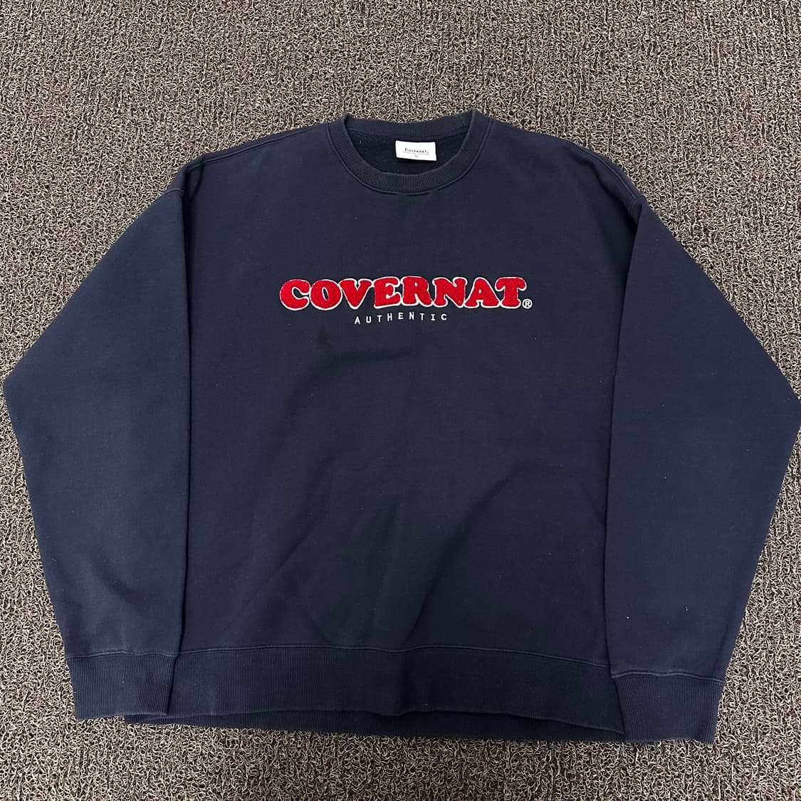 커버낫 기모 맨투맨 네이비 XL 상품이미지1