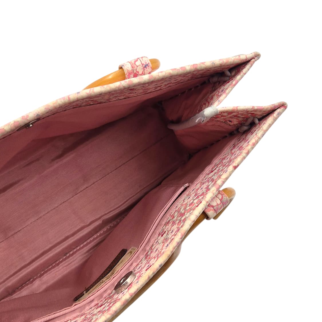 10s 사만사타바사 키티 콜라보 플로랄 뱀부 토트백 상품이미지5