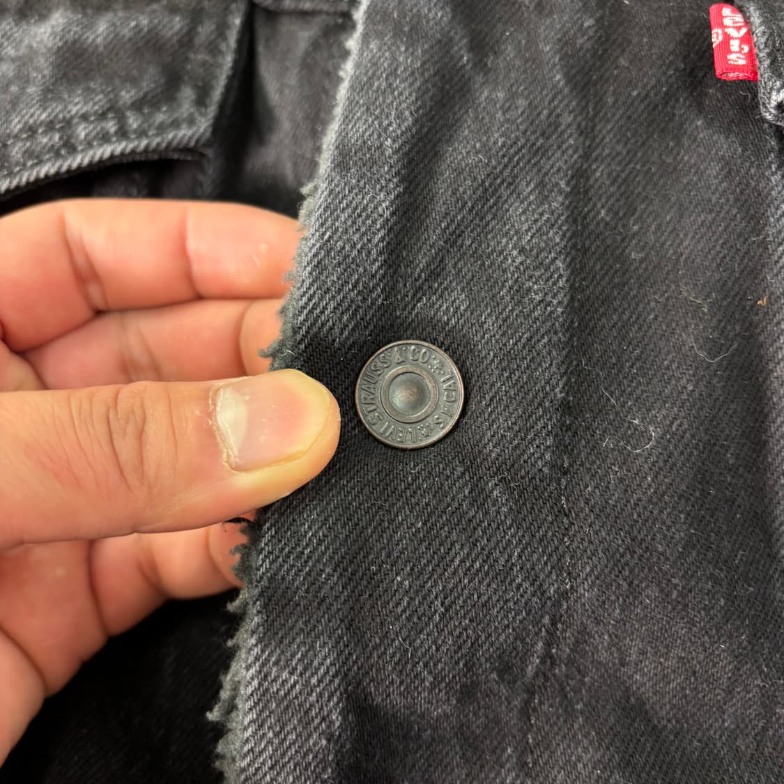 95 리바이스 흑청 데님 양털자켓  상품이미지4