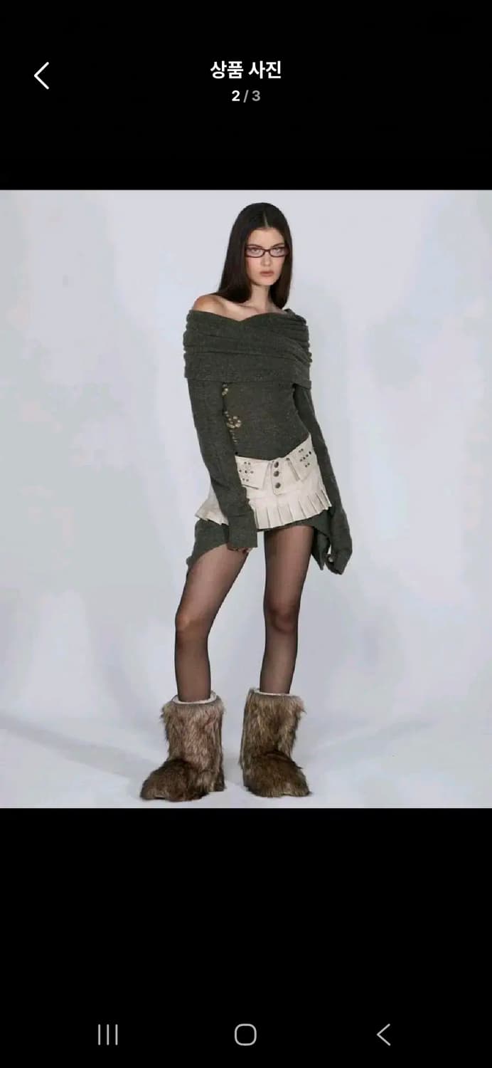 스컬프터 2way Shawl Dress Moss 투웨이 원피스 오프숄더 상품이미지2