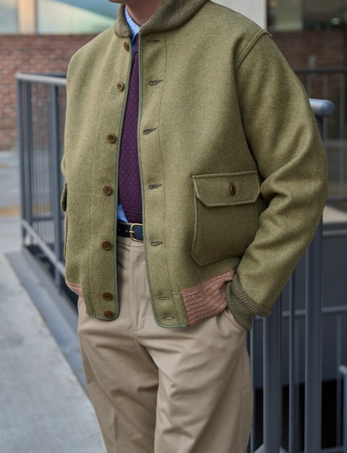 웨어하우스 LOT 2233 WOOL A-1 자켓 42 상품이미지8