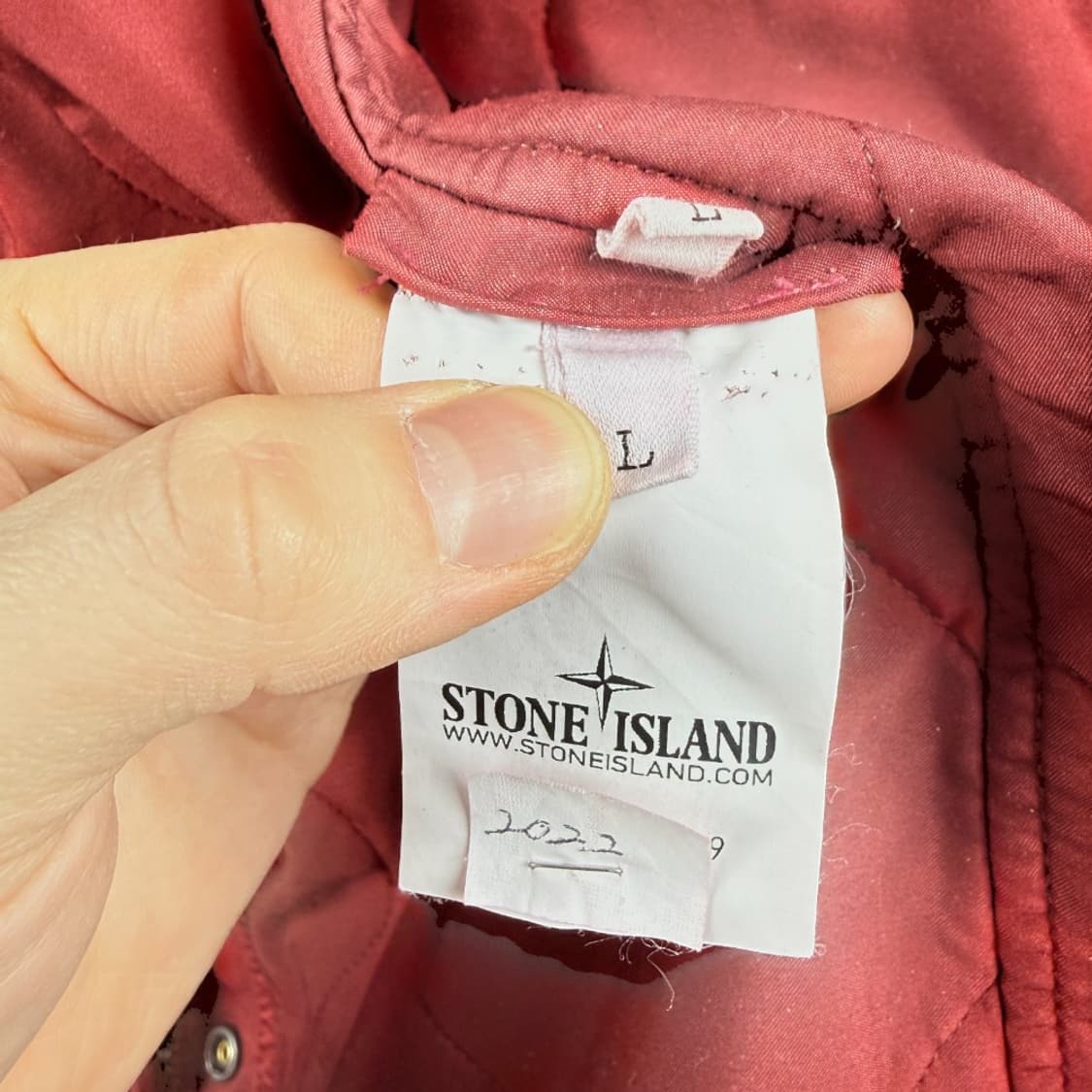 (L) 스톤아일랜드 DAVID TC 와펜 버튼업 코트 레드 상품이미지10