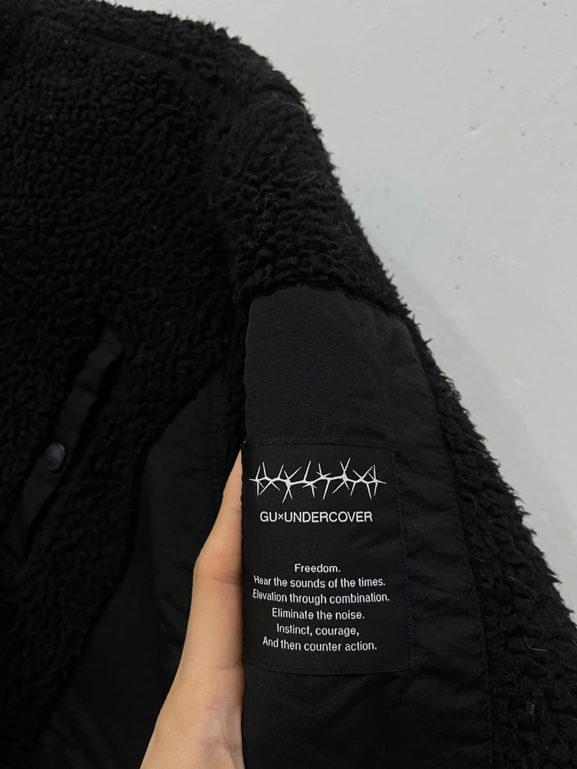 GU 언더커버 플리스 자켓 블랙 상품이미지2