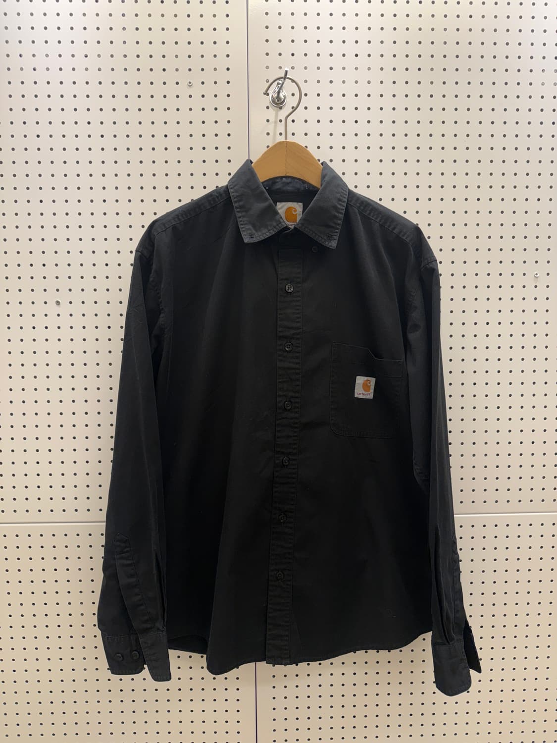 칼하트 원포켓 워크 셔츠 블랙 U602 상품이미지2