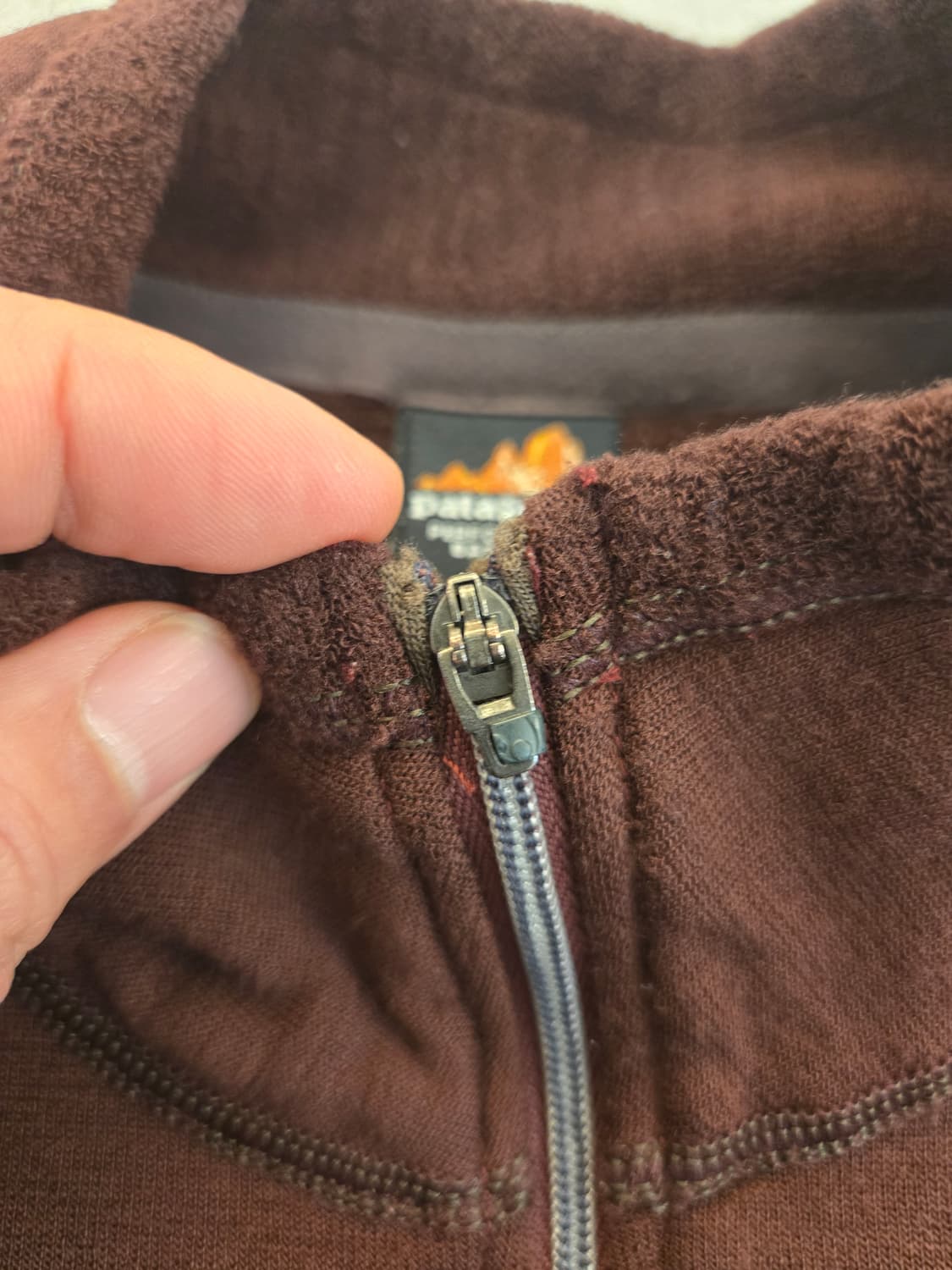 파타고니아 브라운 하프집업 긴팔티(올드 희귀템) L 상품이미지6