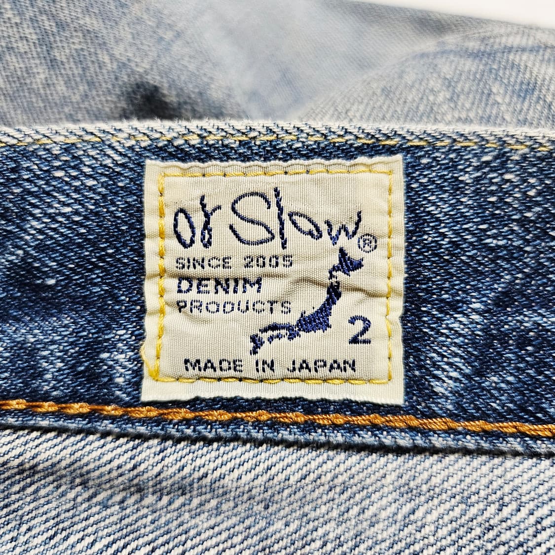 [2(M)/32"][오어슬로우]107아이비핏 데미지워싱 셀비지 데님2y 상품이미지9