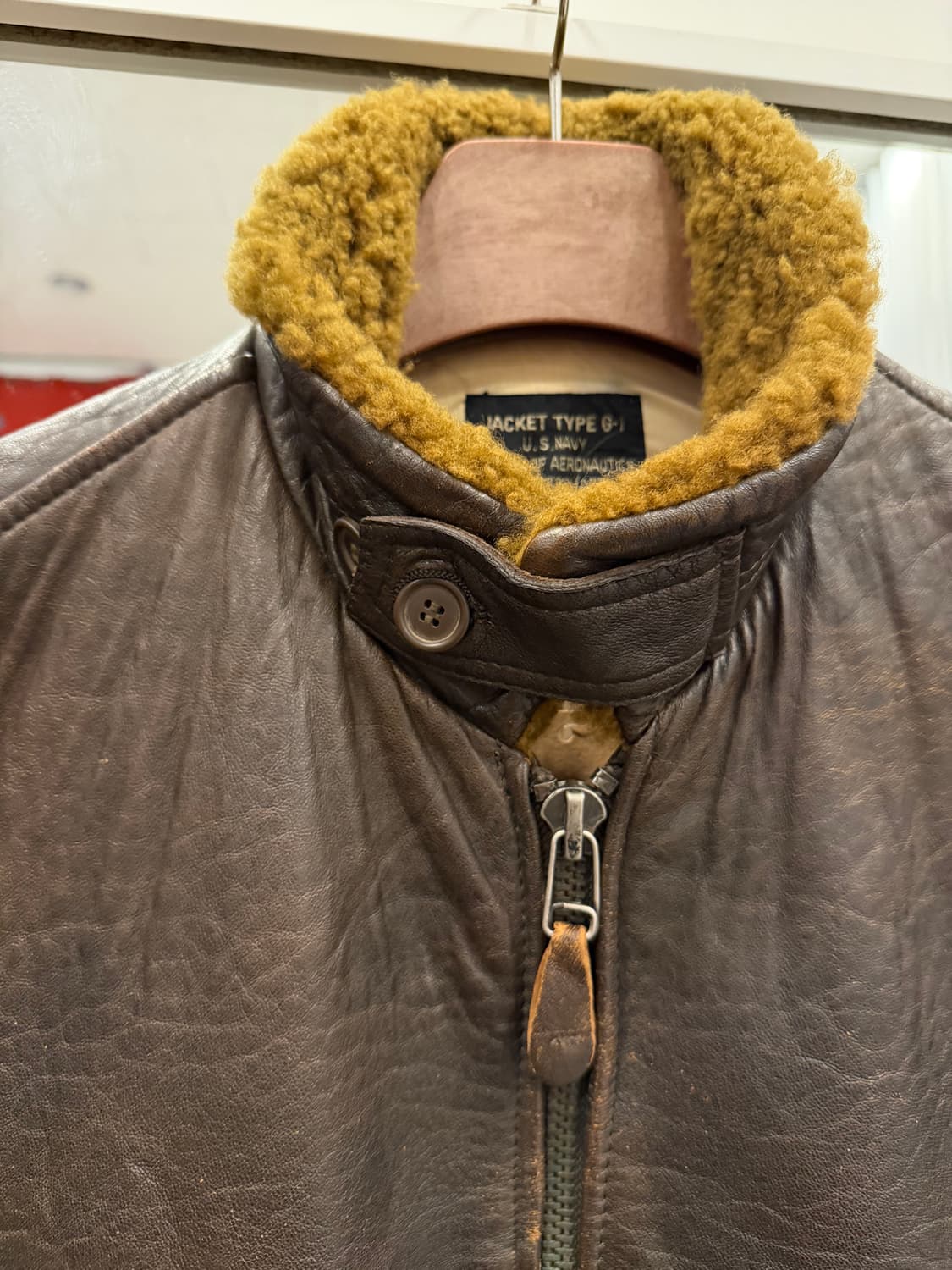 Avirex 아비렉스 미해군 G-1 레더 자켓 상품이미지9