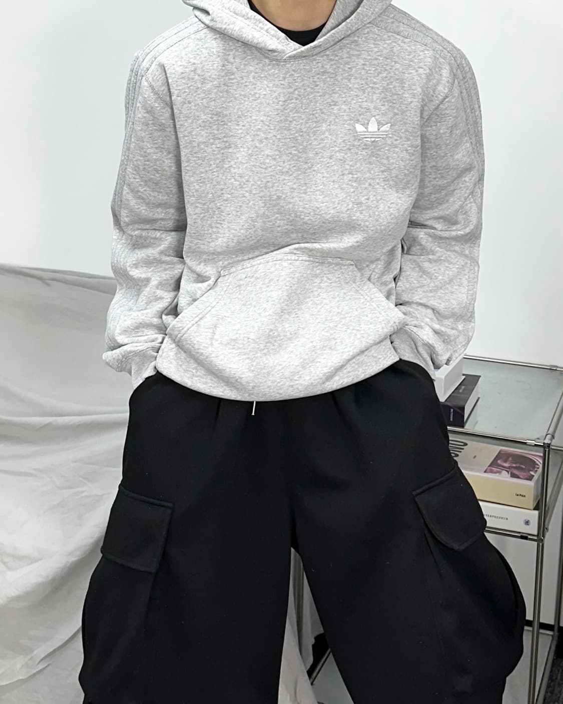 아디다스 올그레이 파이어버드 후드티 2XL 상품이미지1