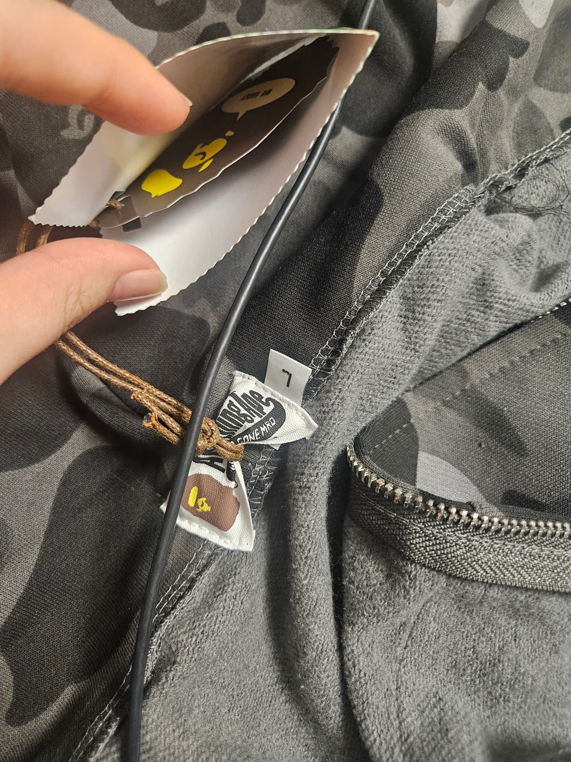 Grey bape hood zip up 상품이미지8