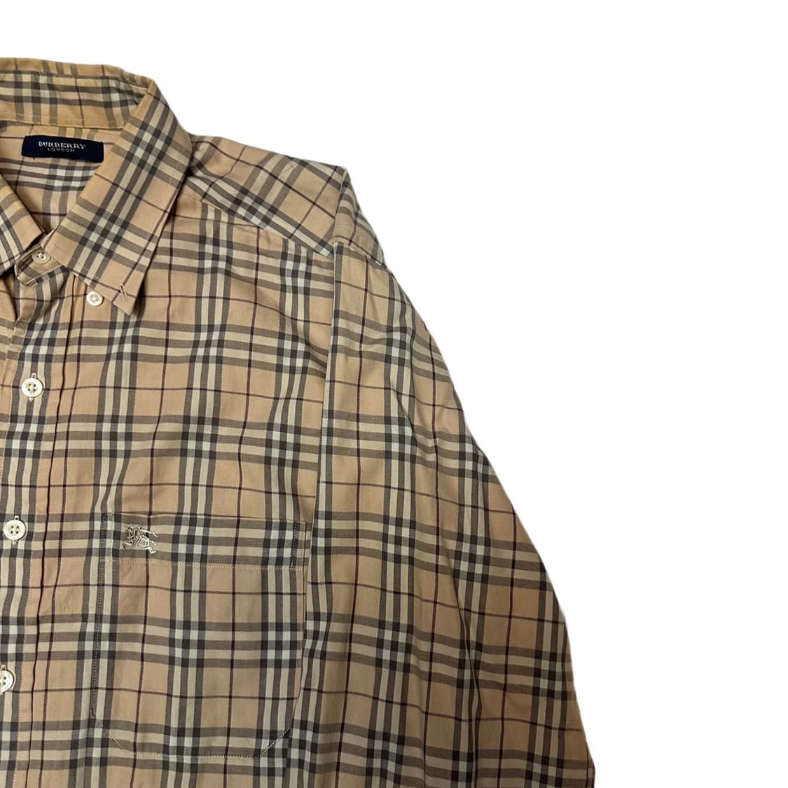 버버리 런던 기마로고 노바체크셔츠 M 상품이미지2