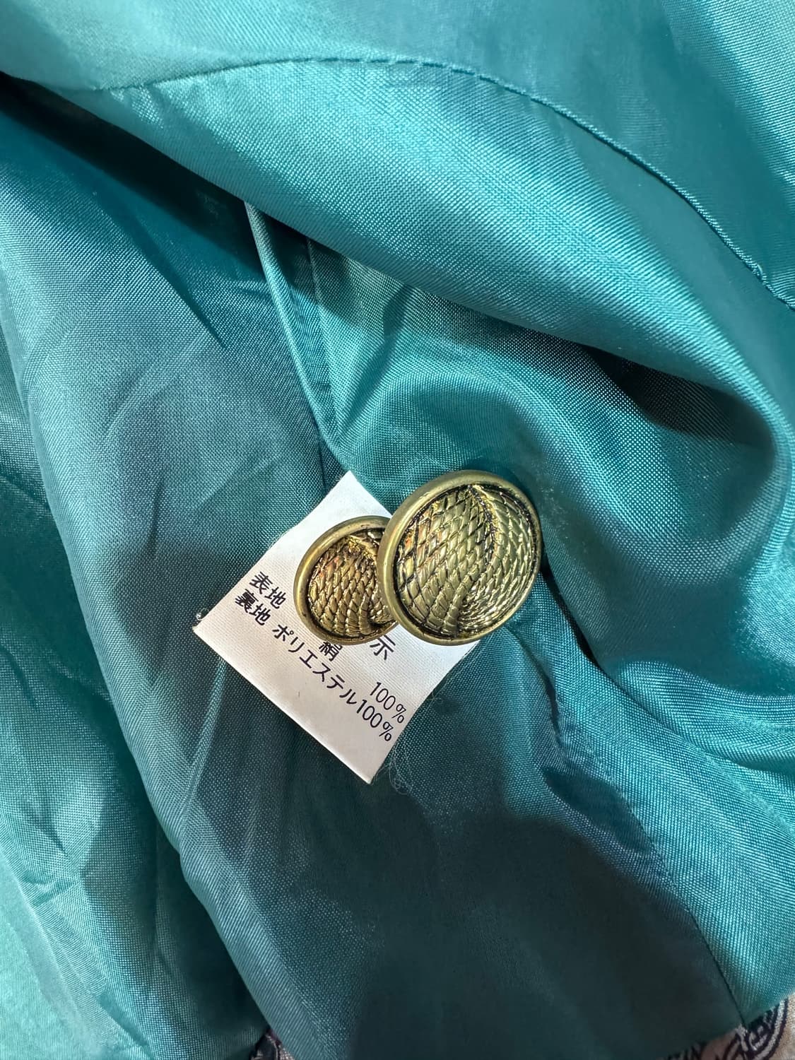 빈티지 우먼스 페이즐리 실크 자켓   상품이미지7